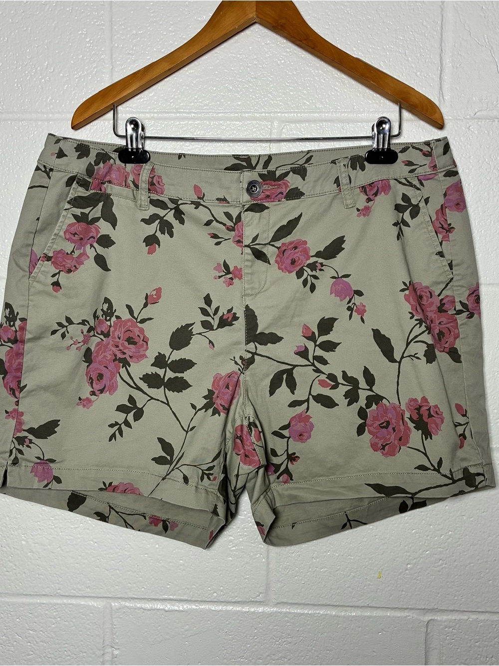 Lane Bryant Cotton Blend Floral Shorts